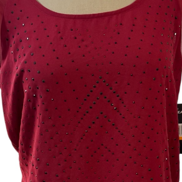 DKNY Red Studded Top - Picture 5 of 5